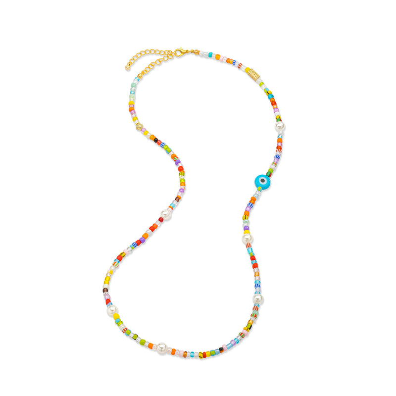 Colorful Beaded Eye Necklace