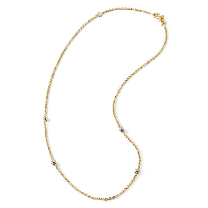 18K Yellow Gold 4 Rondelle Necklace – AB CORP