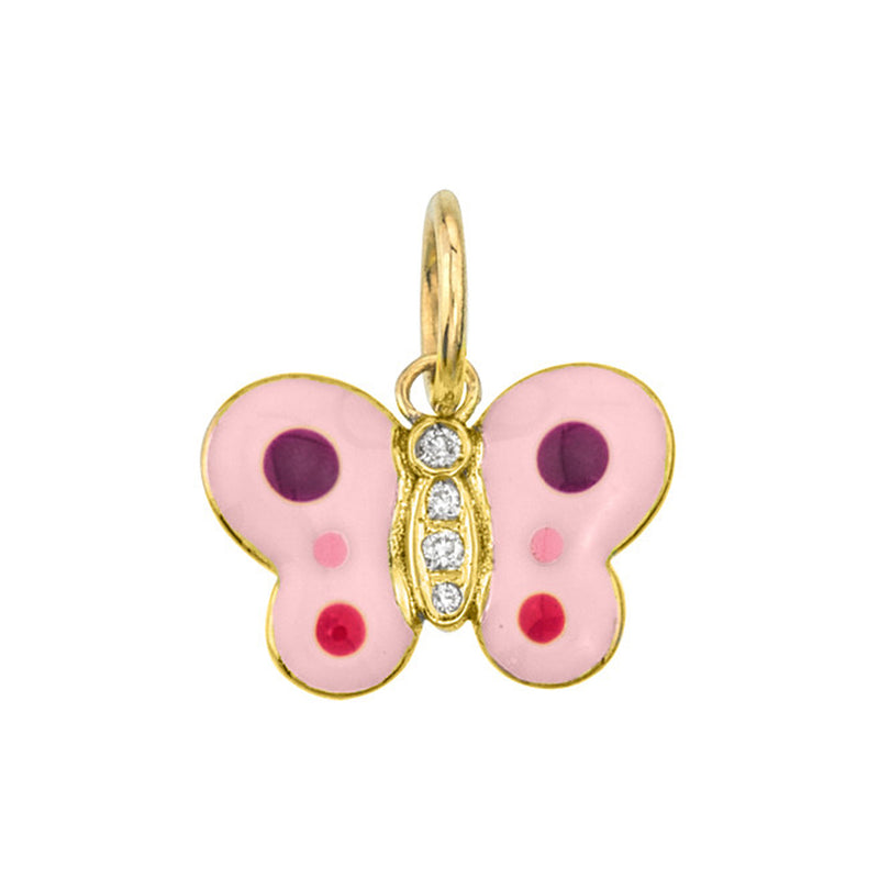 Butterfly Polka Dot Small Charm