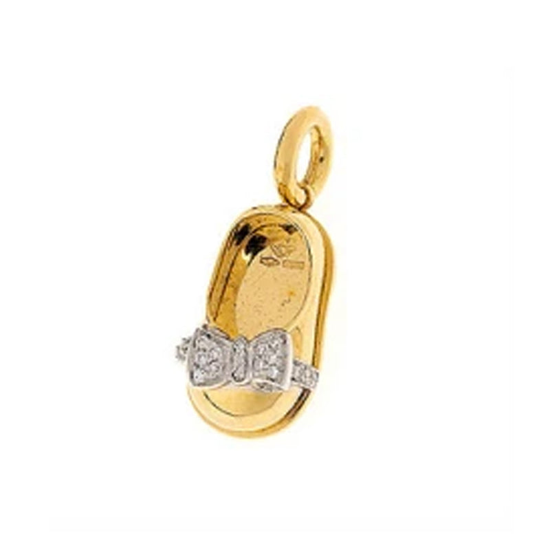18K Yellow Gold Baby Shoe Charm - Pre Order