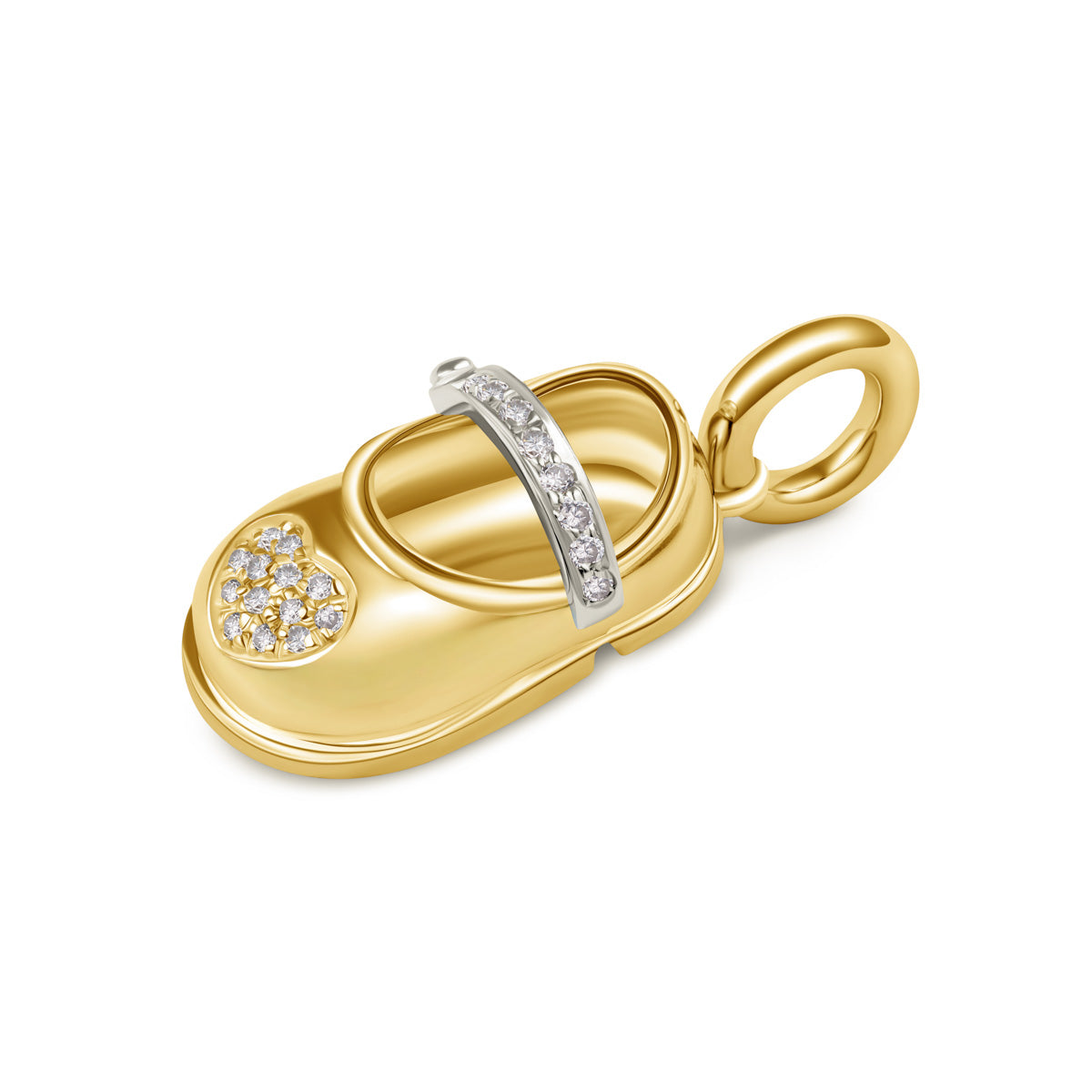 18K Diamond Heart & Strap Shoe