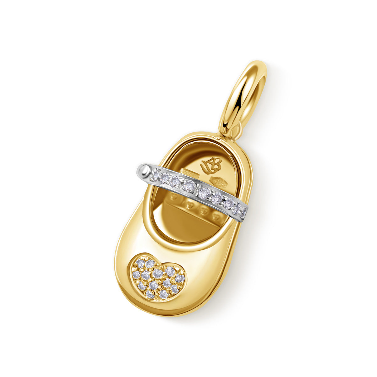 18K Heart Toe Diamond Strap Shoe
