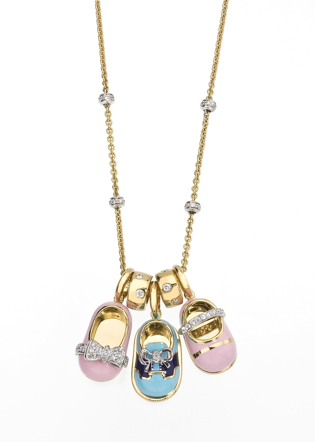 18K Necklace Shoe & Spacer Group 