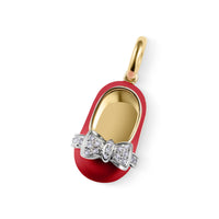 18K Red Ballet Shoe Diamond Bow