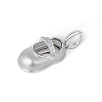 18K White Gold Diamond Strap Mary Jane Shoe