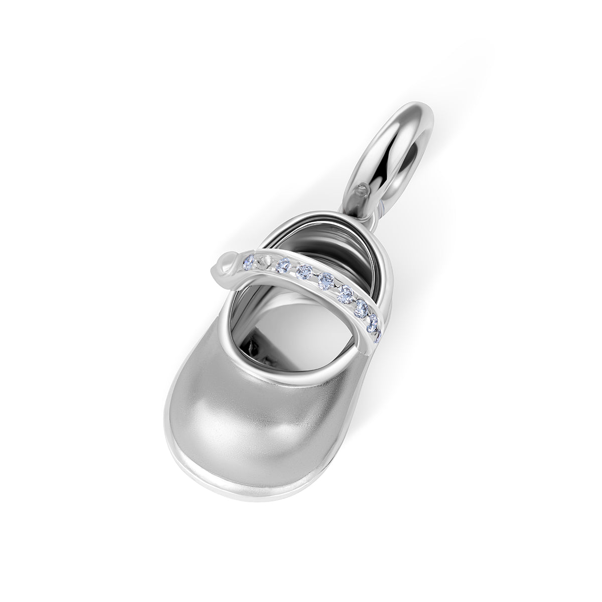 18K White Gold Diamond Strap Shoe