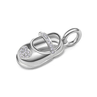 18K White Gold Mary Jane Diamond Strap & Heart Toe