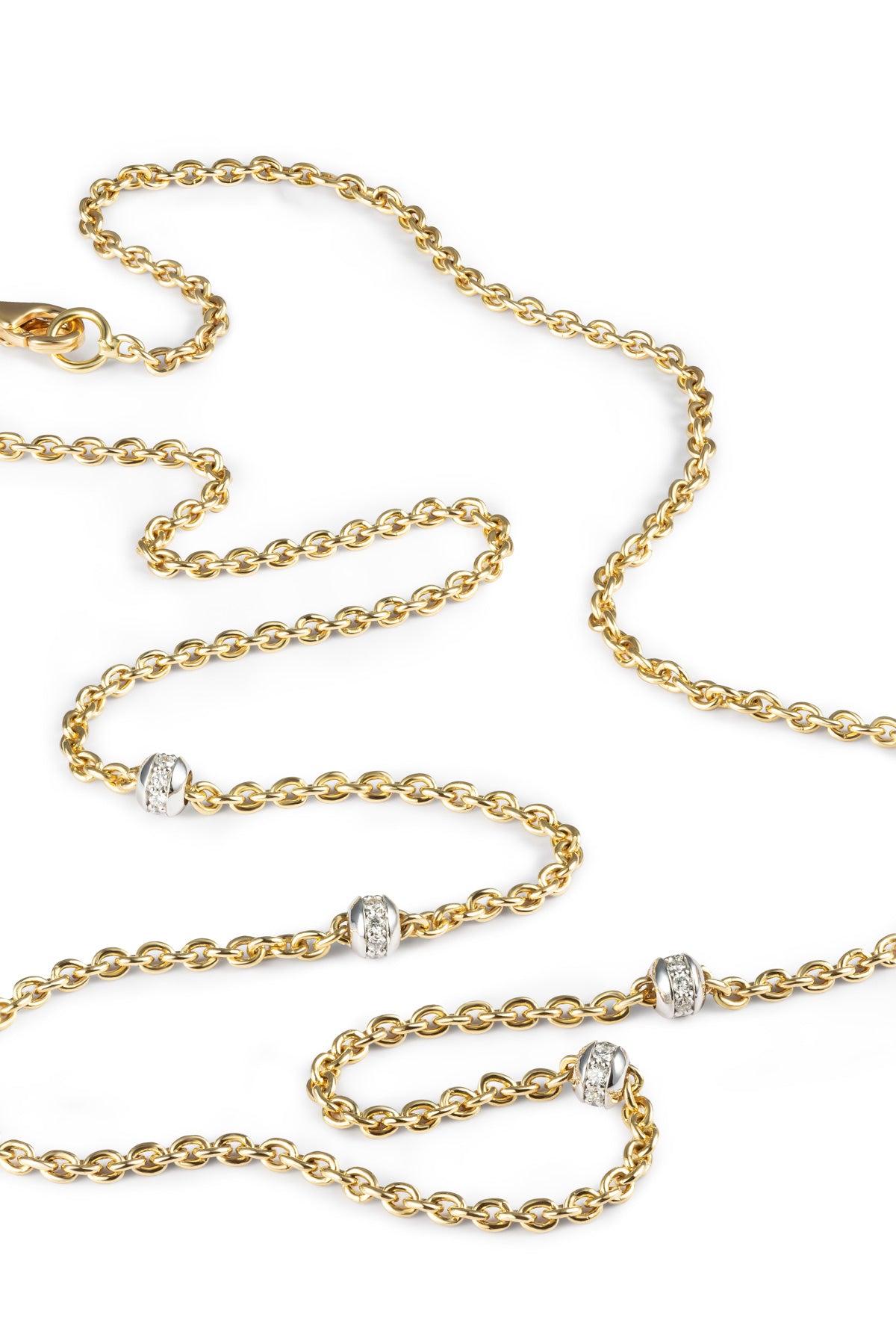 18K Yellow Gold 4
 Rondelle Necklace Detail