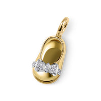 18K Yellow Gold Diamond Bow Shoe