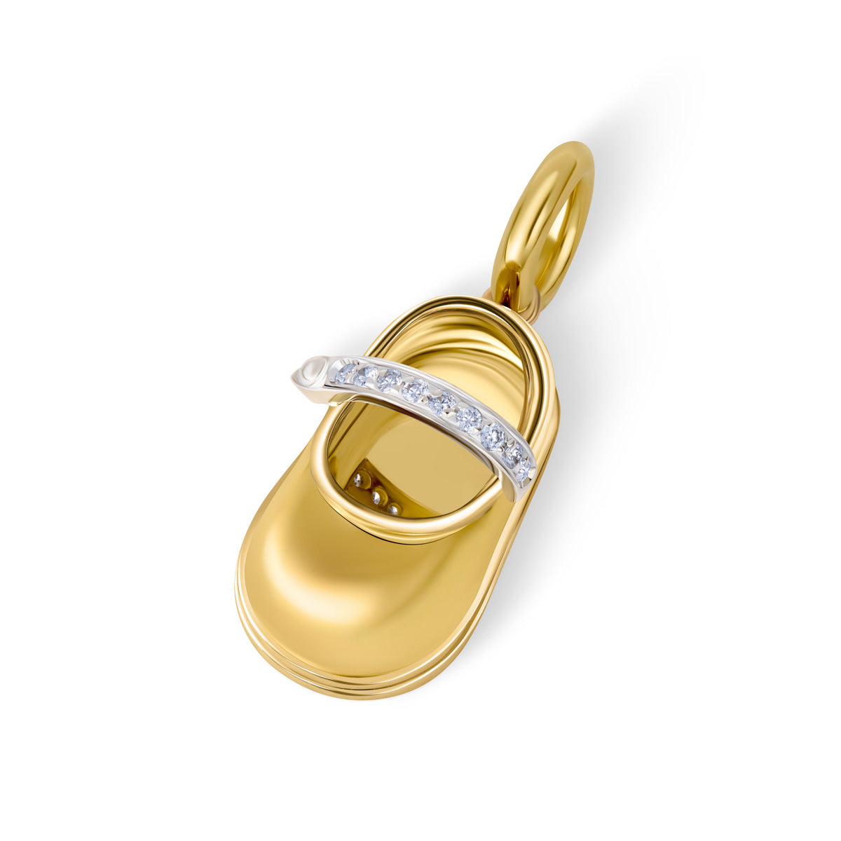 18K Yellow Gold Diamond Strap Shoe