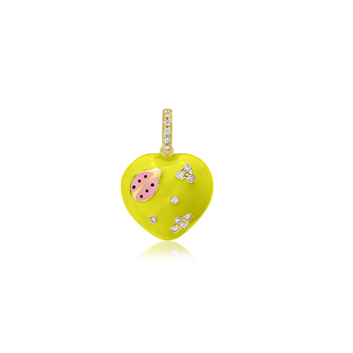 Puffy Ladybug Heart