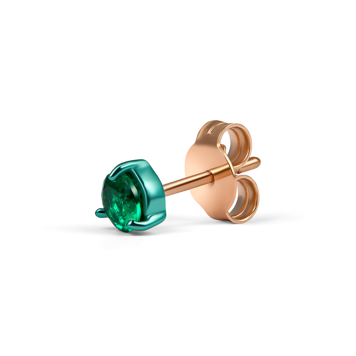 Single Emerald Stud