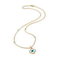18K Yellow Gold 4 Rondelle Necklace
