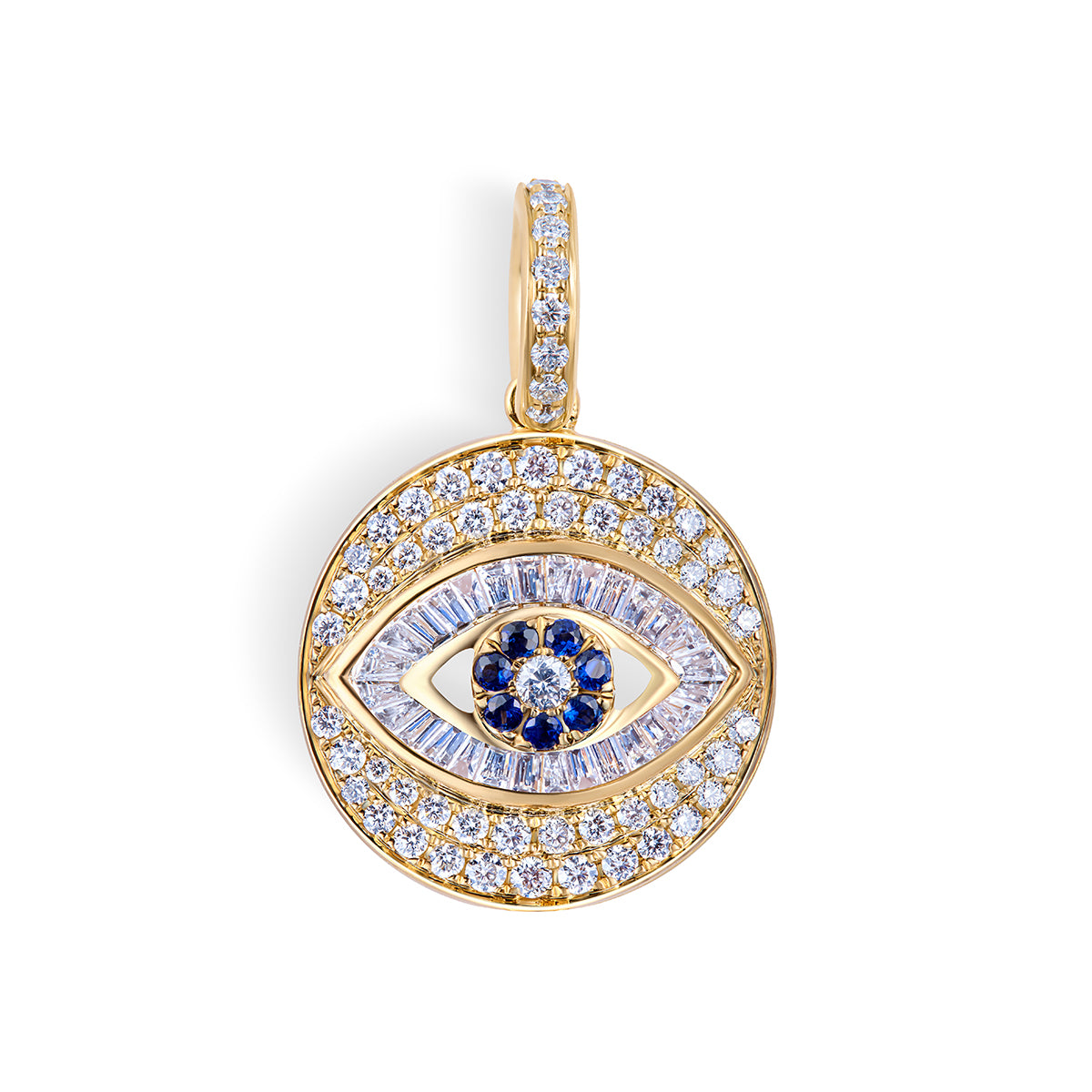 Sunburst Evil Eye Charm