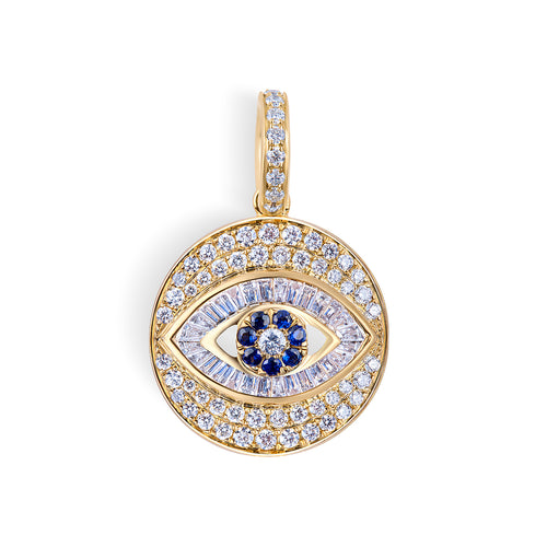 Sunburst Evil Eye Charm