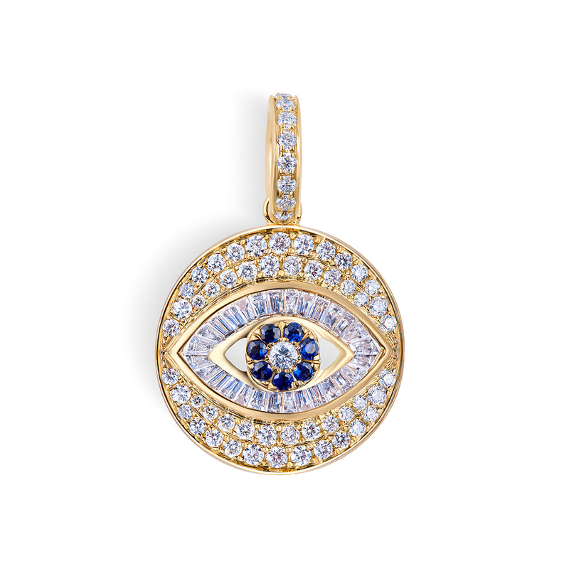 Sunburst Evil Eye Charm