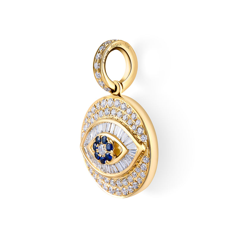 Sunburst Evil Eye Charm