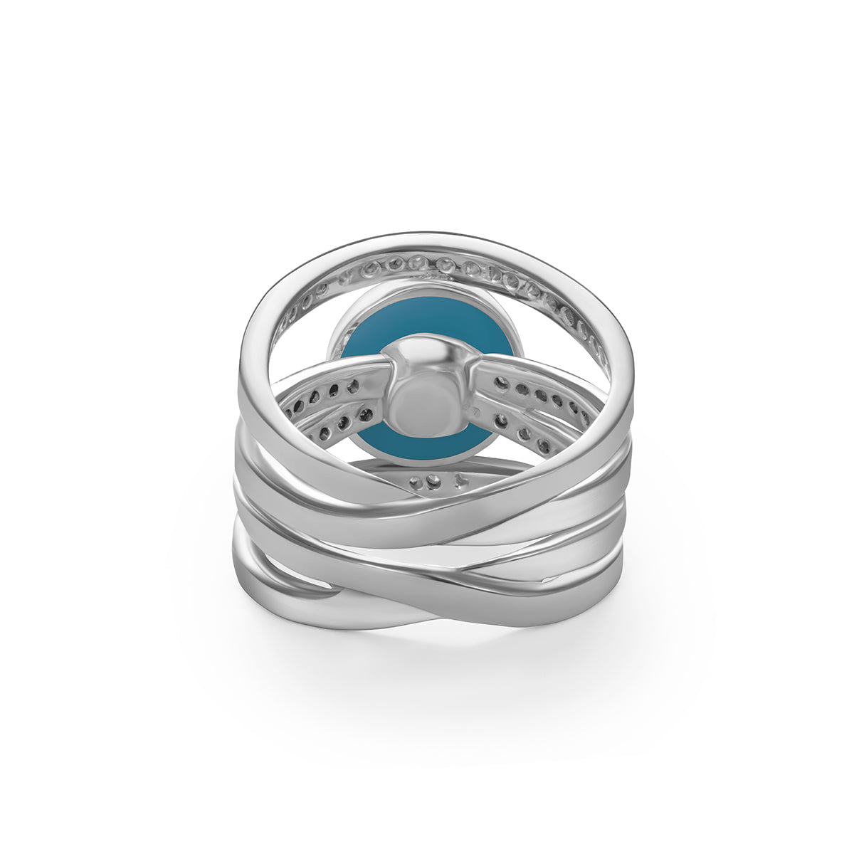 Aaron Basha Spiral Evil Eye Ring