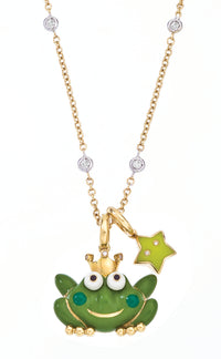 18K 16" Diamond Bezel Necklace