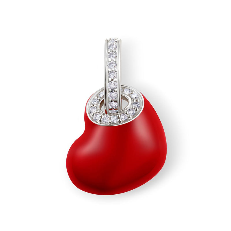 Floating Heart with Diamond