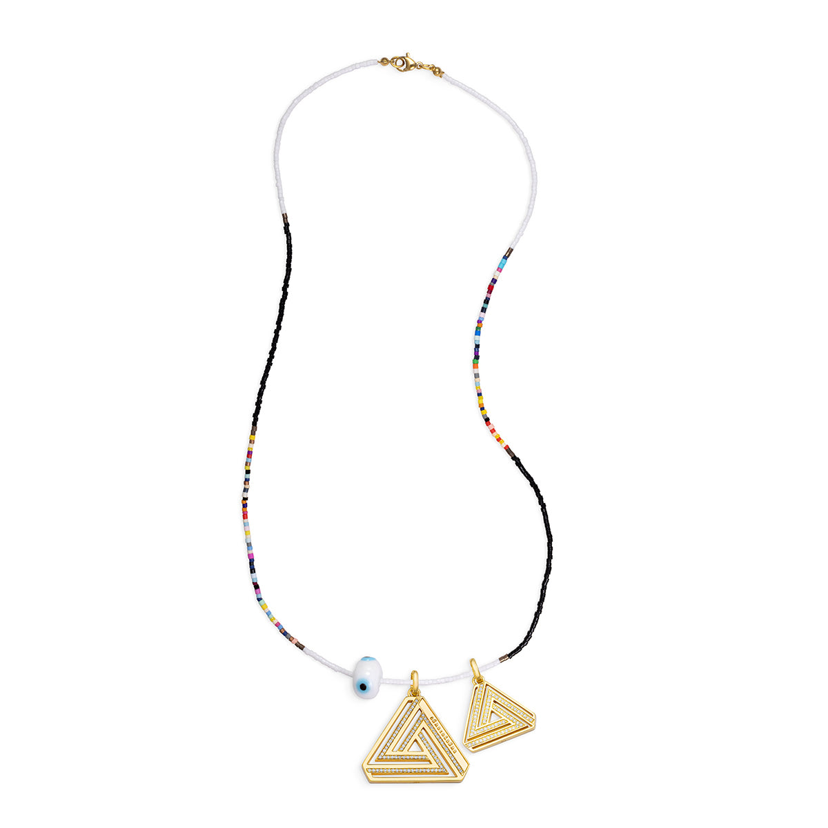 Helena Beaded Eye Necklace with Small & Large Series 4 Abracadabra Pairing