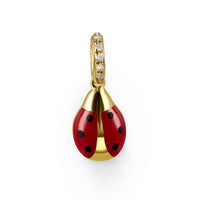 Ladybug Charm Medium Diamond Bail