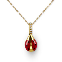 Ladybug Charm Medium Diamond Bail