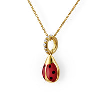 Ladybug Charm Medium Diamond Bail