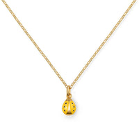 Ladybug Girls Charm Vermeil Yellow in Link Chain