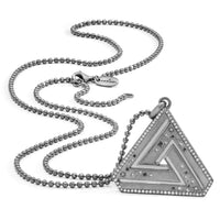 Large Abracadabra Black Rhodium Series 5 on Faceted Chain.