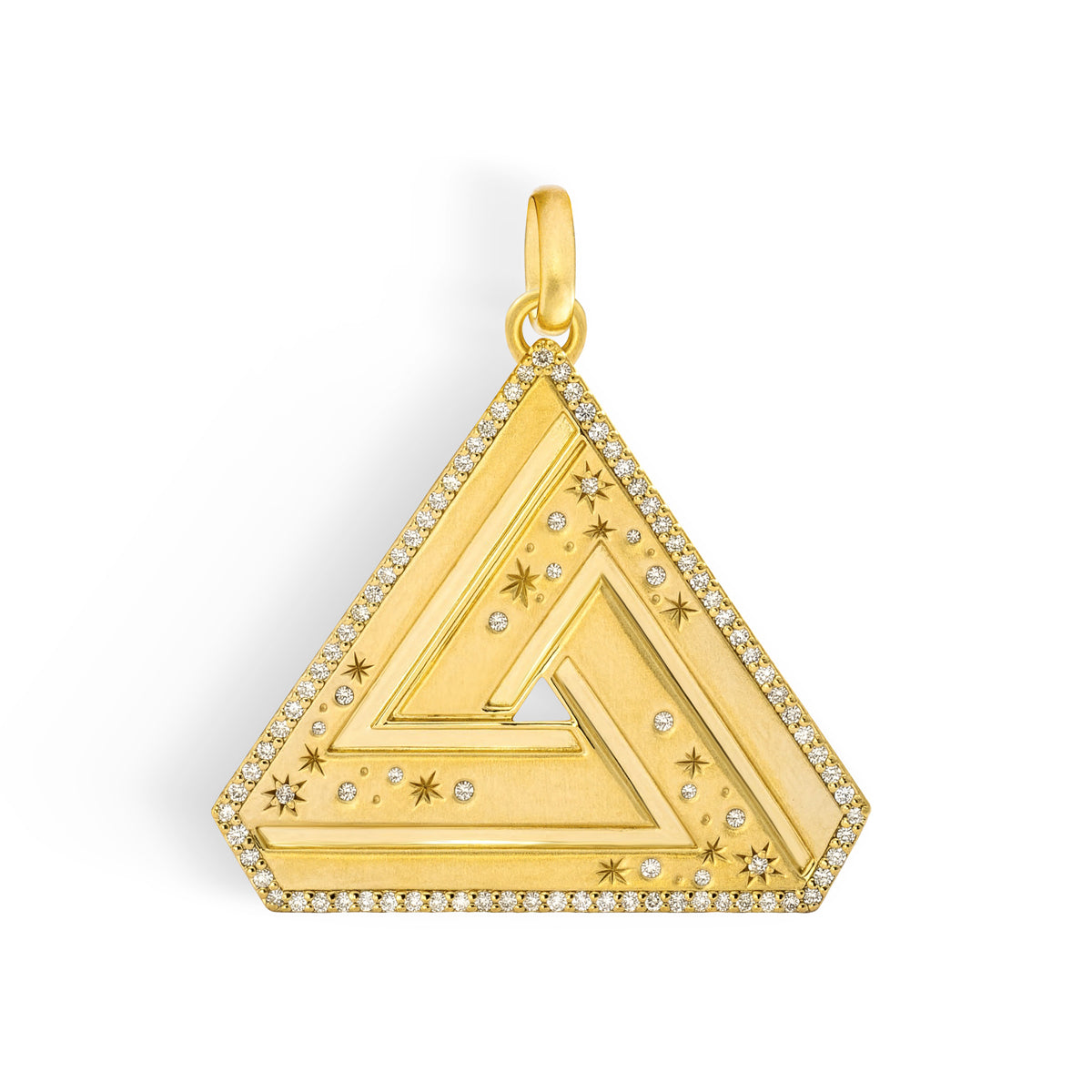 Large Abracadabra Triangle Series 5 featuring scattered accent diamonds that mimic distant stars.