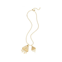 Large and Small Abracadabra Simple Series 6 perfectly paired with Vermeil Faceted Chain for a timeless and elegant look.