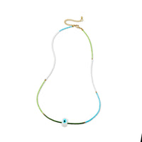 Nola Beaded Necklace with White Eye