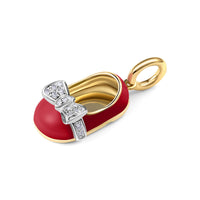 18K Diamond Bow Red Shoe