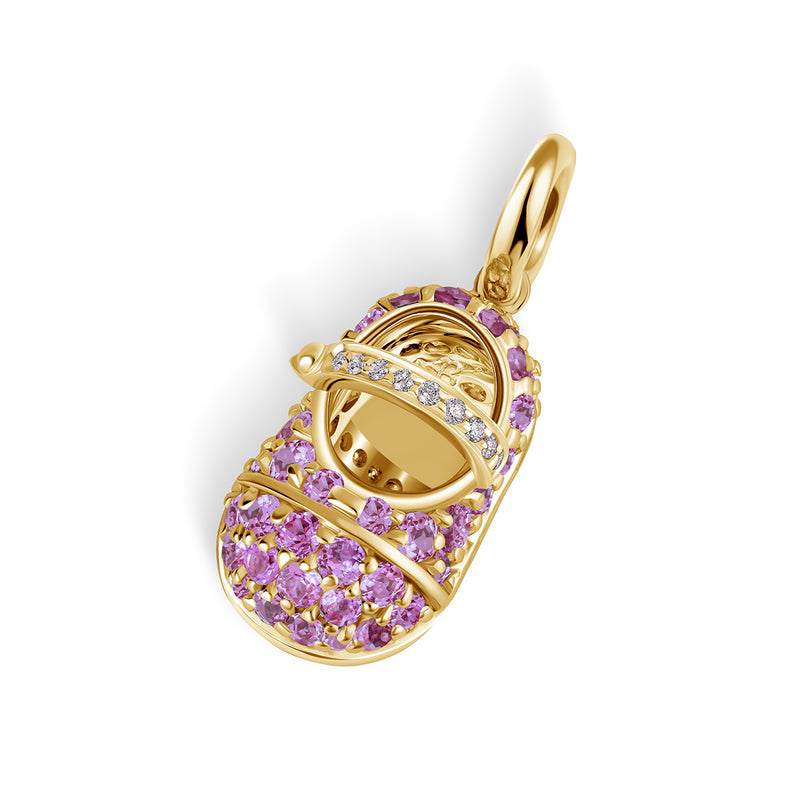 Pink Sapphire Gemstone Shoe