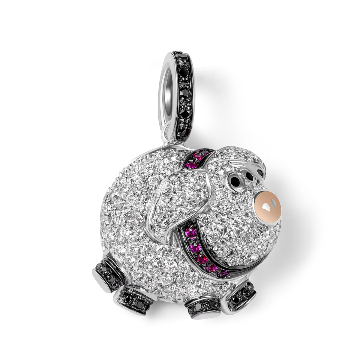 Diamond & Ruby Pig Charm – AB CORP