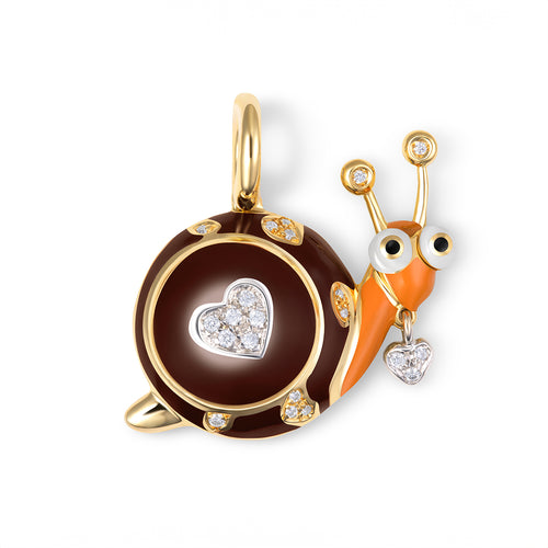 Snail Charm with Heart