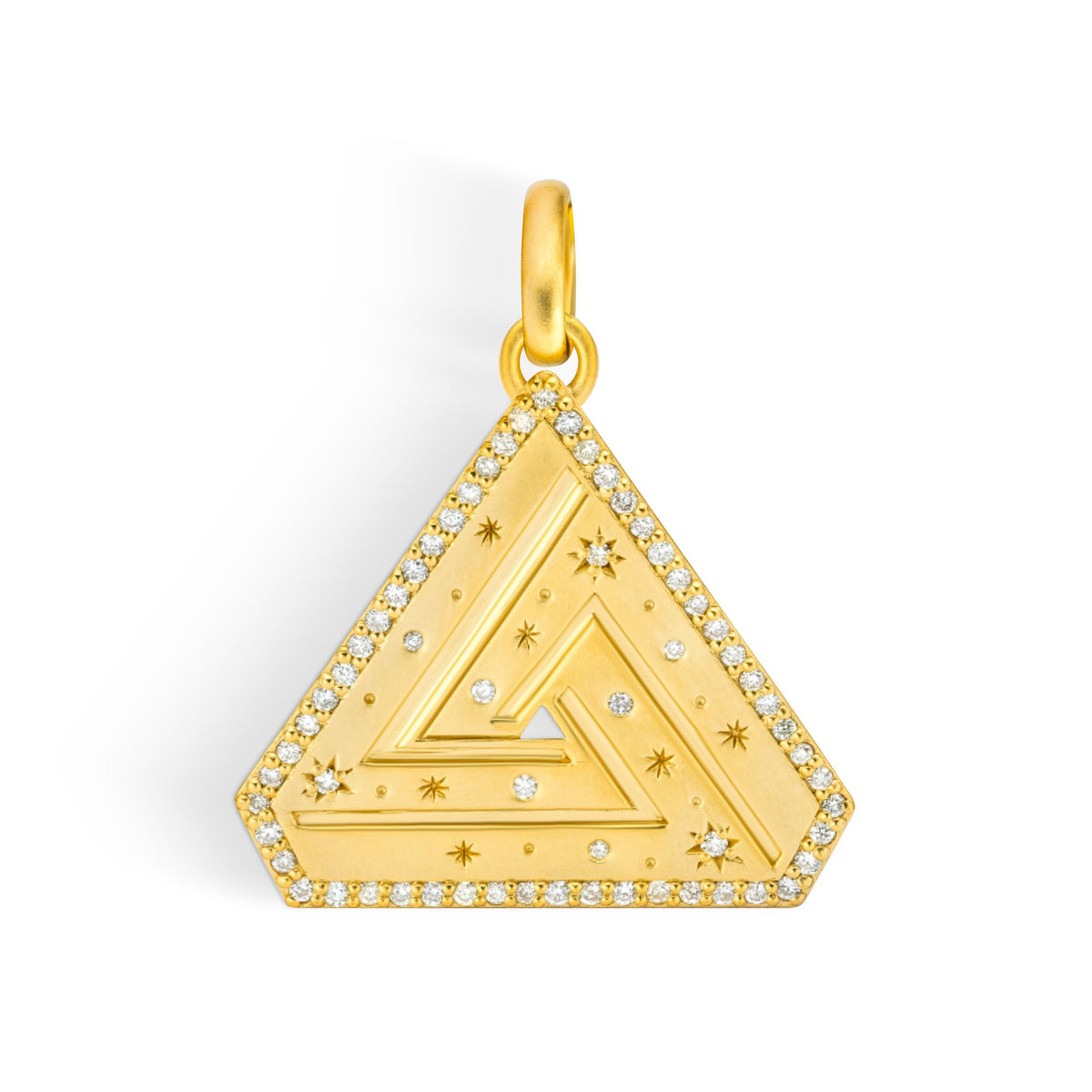 Small Abracadabra Triangle Series 5 featuring scattered accent diamonds that mimic distant stars.
