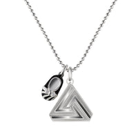 Small Silver Abracadabra Simple Series 1 with Zebra Bow Shoe on Silver Chain