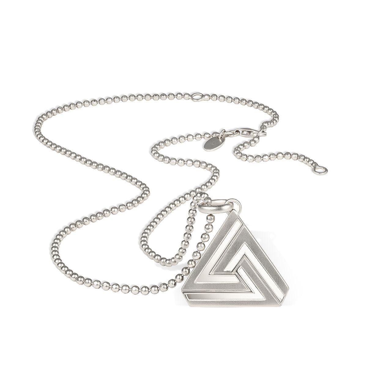 Small Silver Abracadabra Triangle Simple Series 1 on Silver Chain