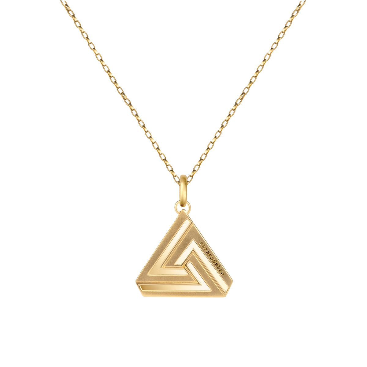 Small Simple Series 1 Abracadabra perfectly paired on Vermeil Link Chain.