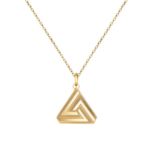 Small Simple Series 1 Abracadabra perfectly paired on Vermeil Link Chain.