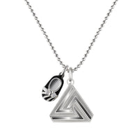 Small Simple Series 1 Silver Abracadabra with Mini Zebra Toe Shoe on Silver Chain
