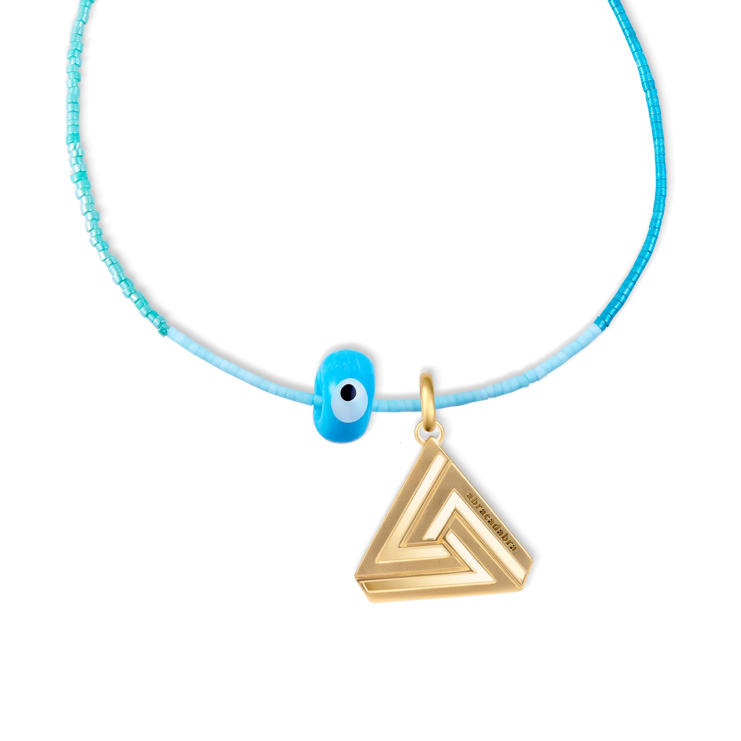 Small Simple Series 1 perfectly paired on India Beaded Eye Necklace