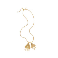 Small and Large Series 6 paired with Vermeil Faceted Chain.  A perfect statement and accent pair.