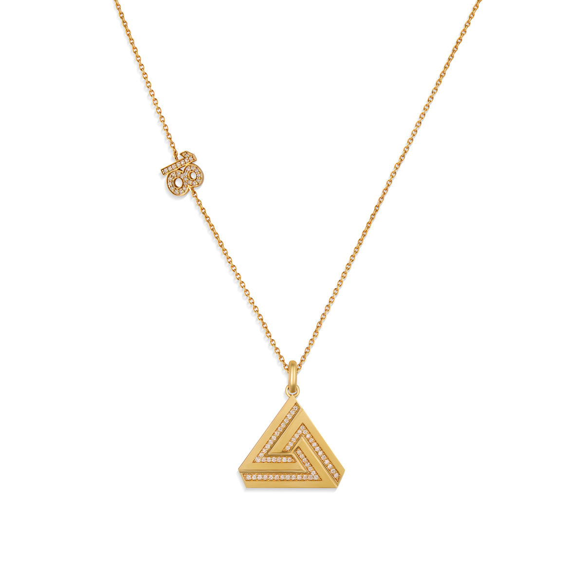 The 18 Vermeil & Diamond Necklace with Small Series 1 Abracadabra