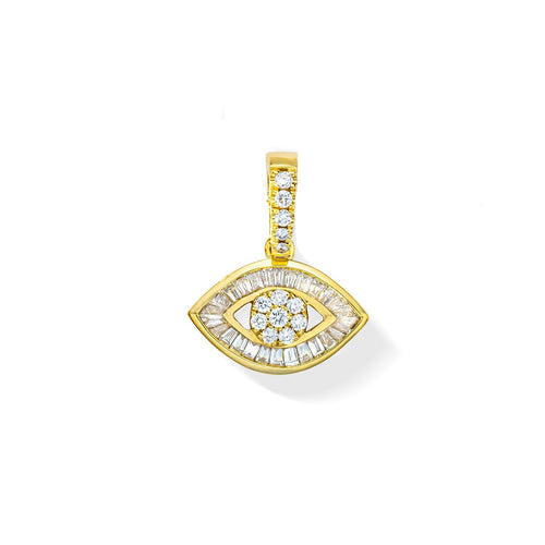 Baguette Diamond Eye Charm