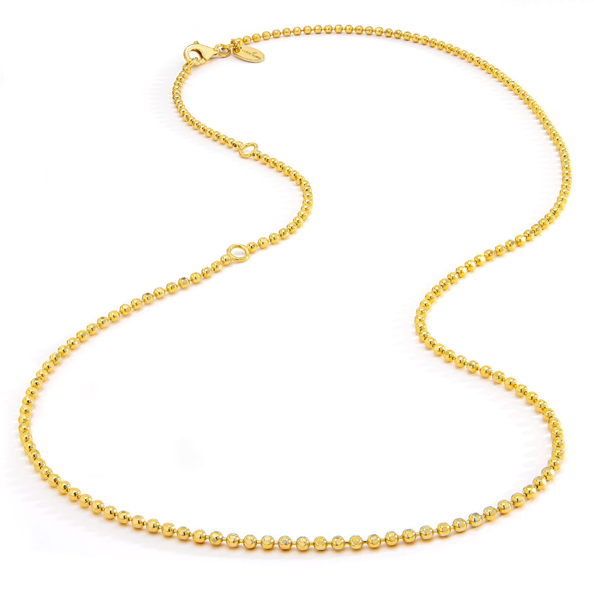 Vermeil Faceted Ball Chain 16/18"