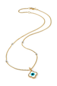 18K Yellow Gold 4 Barrel Necklace