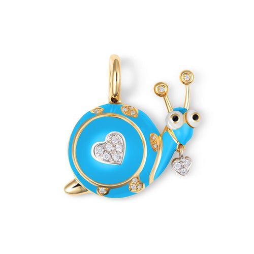 Snail Charm with Heart